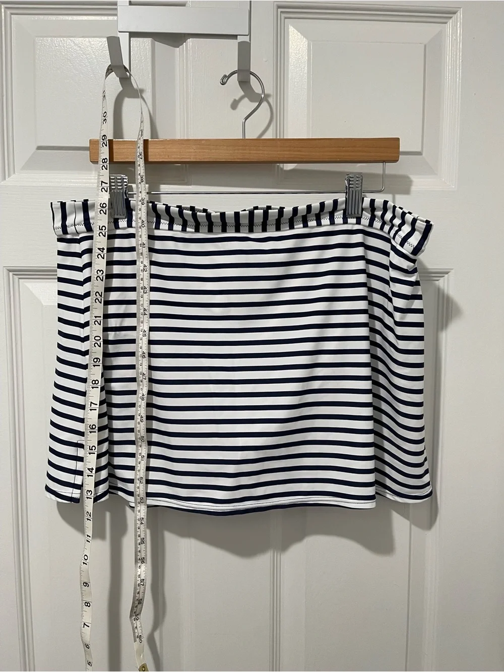 J. Crew Navy and White Striped Swim Skirt - Picture 1 of 8